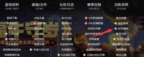英雄联盟如何查询被封账号 封号查询系统入口位置介绍图2