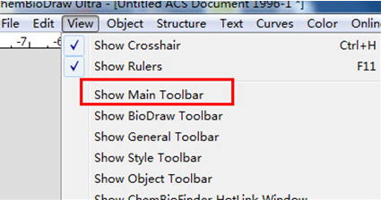 chemdraw工具栏不见了解决方法图1